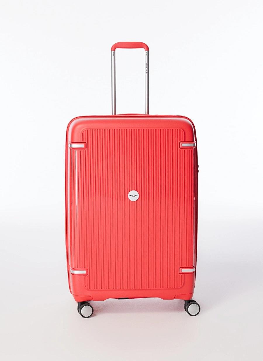 Pierre Cardin Polipropilen Büyük Boy Kırılmaz Valiz Kırmızı PC7070