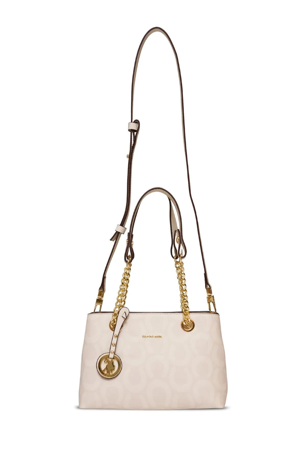 U.S. Polo Assn. Kadın Omuz Çantası Ekru US25166