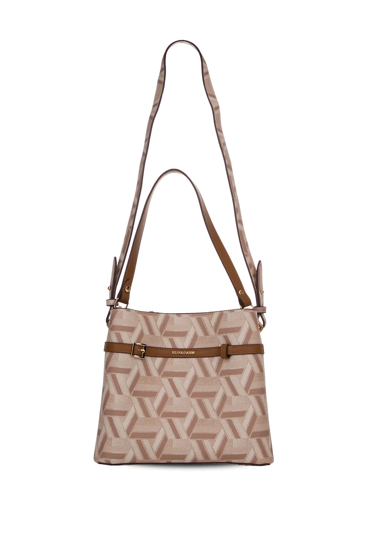 U.s. Polo Assn. Kadın Omuz Çantası K.Bej-Taba US26116 – Günlük Şık Tasarım, Hafif ve Kullanışlı