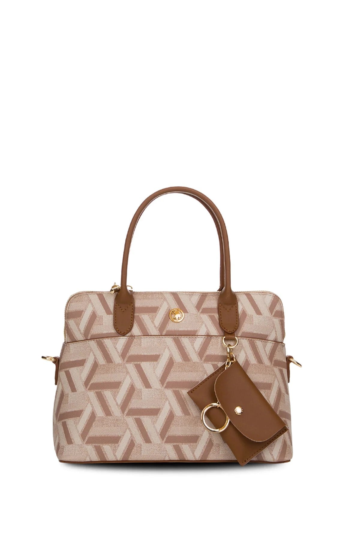 U.S. Polo Assn. Kadın Postacı Çapraz Çanta K.Bej-Taba US26106 – Günlük Şık Tasarım, Hafif ve Kullanışlı