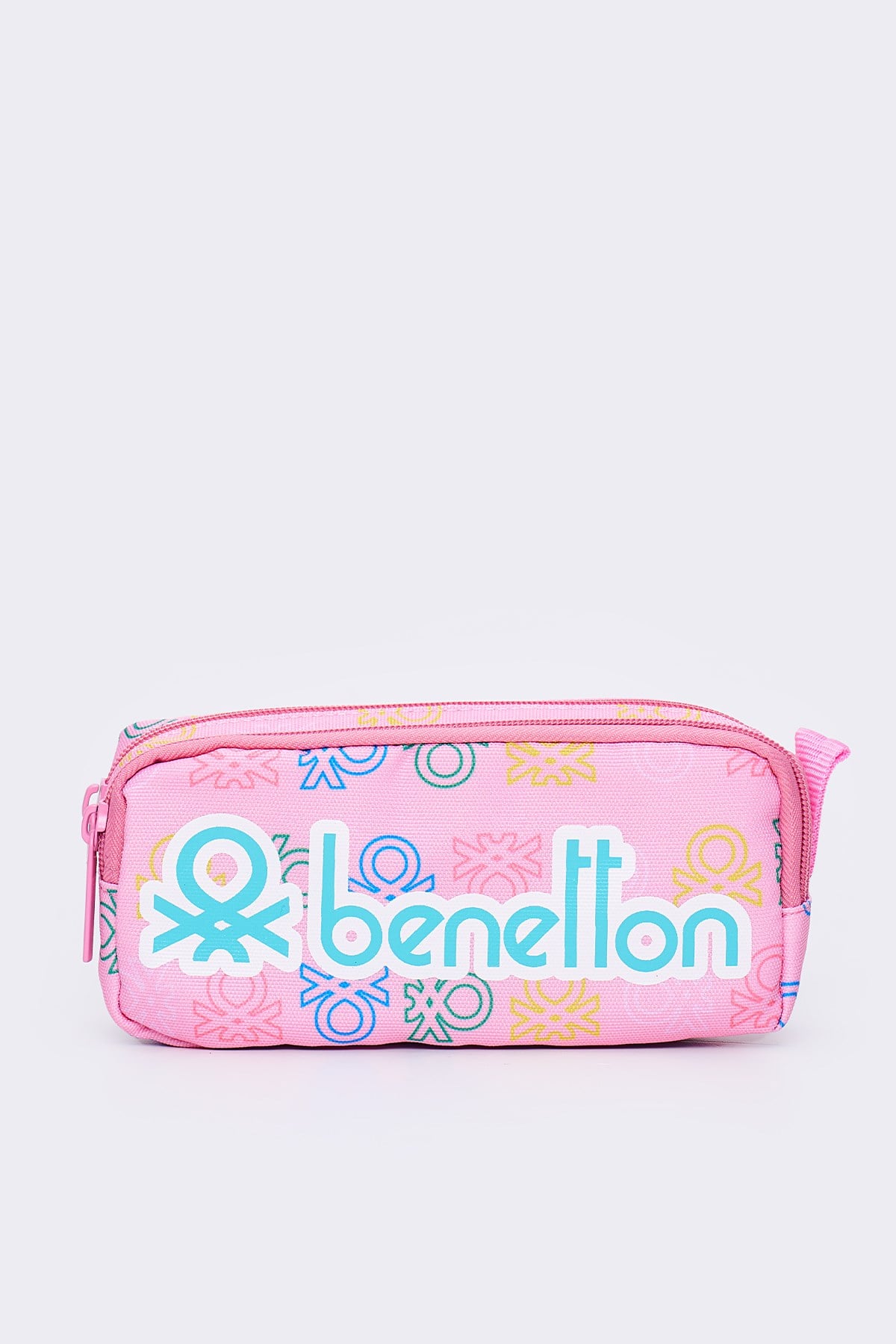 United Colors Of Benetton Çok Gözlü Kalemlik İki Bölmeli Kalem Kutusu Pembe 13037