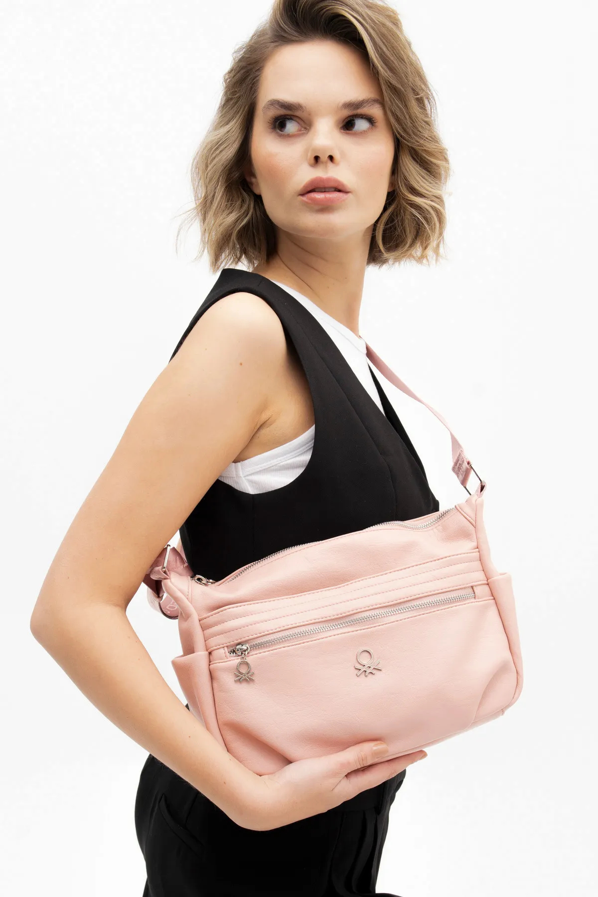 United Colors of Benetton Kadın Çapraz Çanta Pembe BNT1225