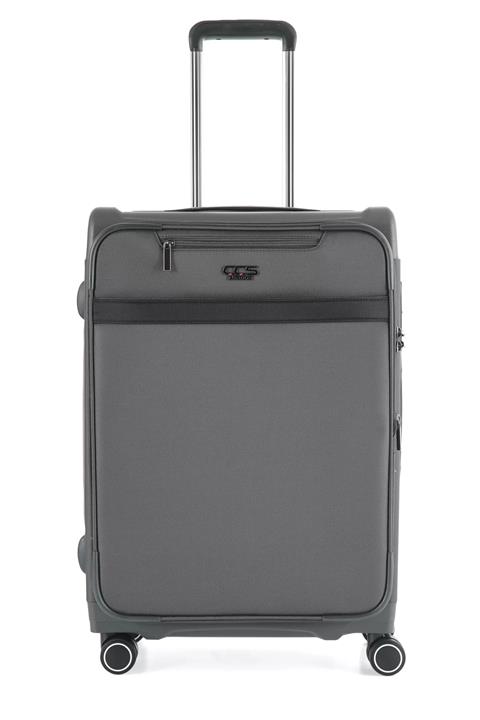 Ççs Hibrit Lüks Kumaş Orta Boy Kırılmaz Valiz Antrasit V450