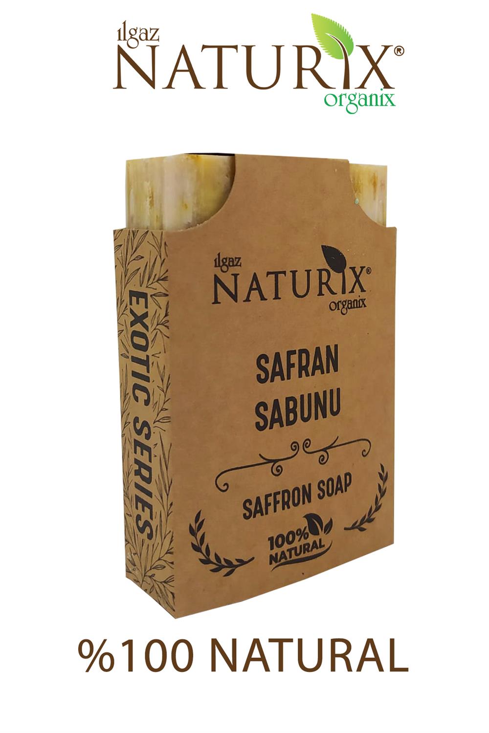 Naturix %100 Doğal Safran Çiçeği Sabunu Leke Önleyici Onarıcı Doğal Nem  Sabunu Natural Saffron Flower Soap