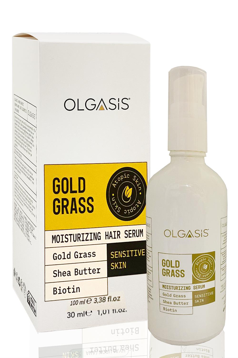 Olgasis Gold Grass Hair Serum Saç Derisi Bakımı Kepek Sedef Egzama Saç  Kremi Biotin Altın Otu