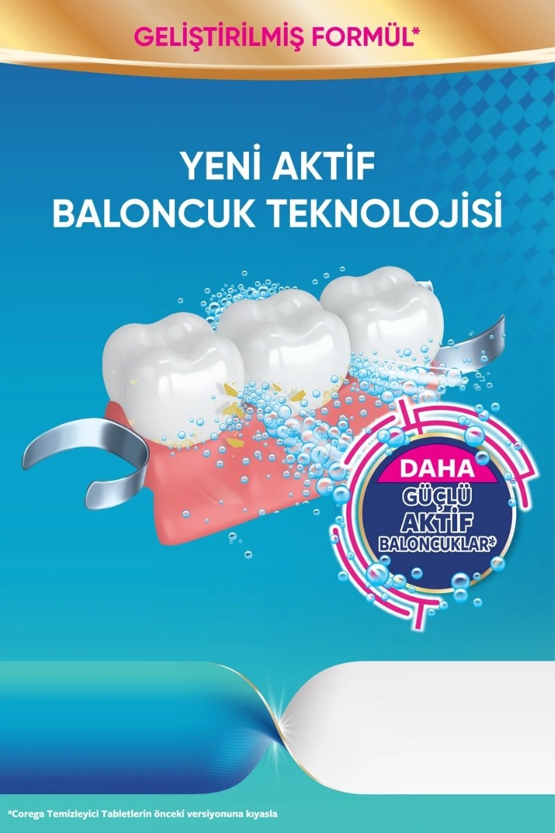 Corega 3 Dakikada Günlük Temizleyici Tablet 30 Adet - Nane Ferahlığı