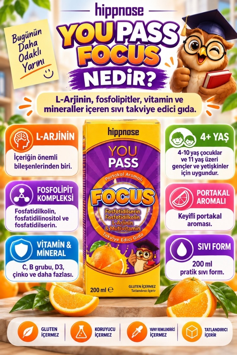 Hippnose Youpass Focus Şurup 200 ml
