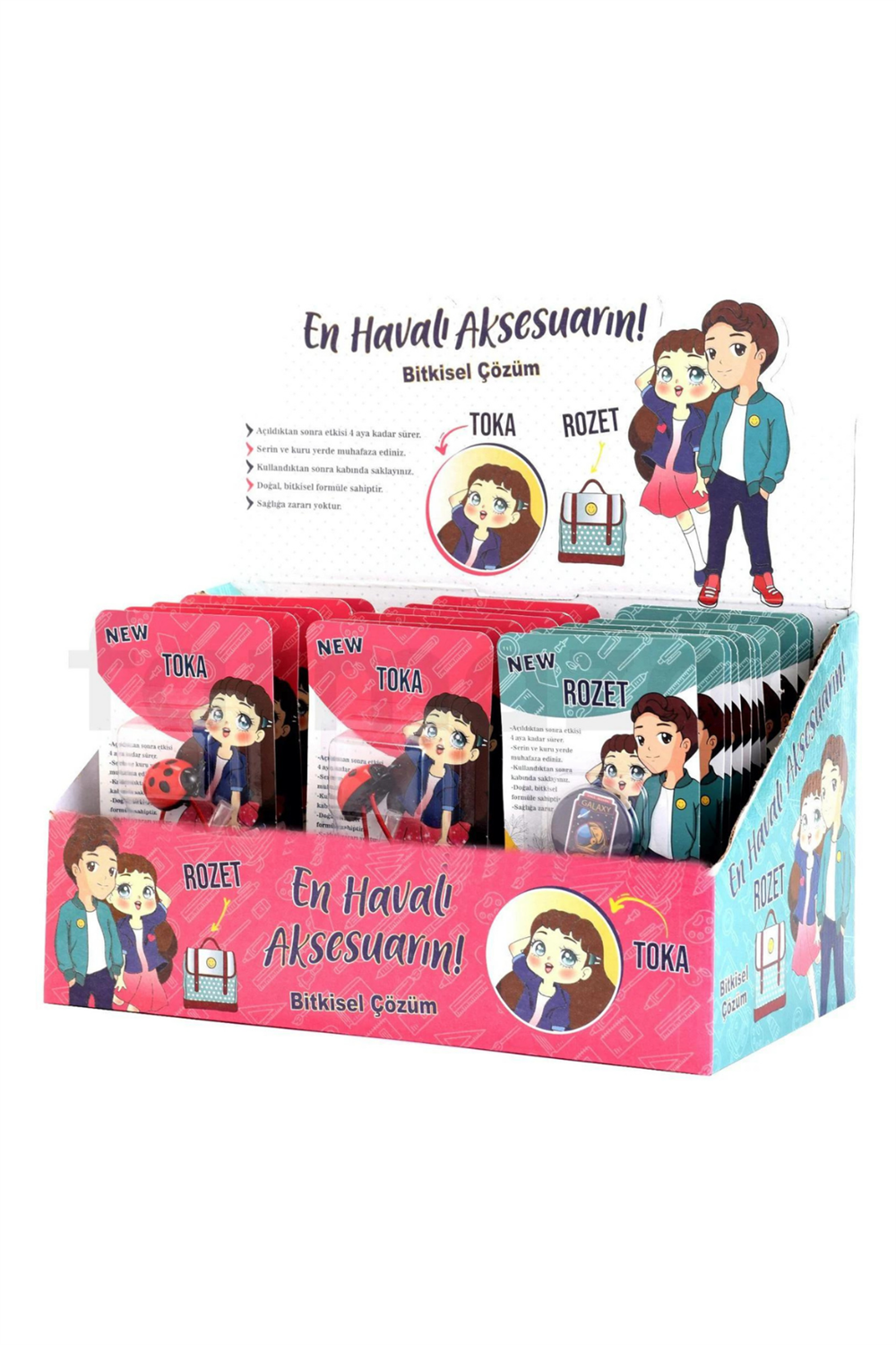 New Bit Tokası & Bit Rozet Standı - 12 Bit Rozeti + 12 Bit Tokası