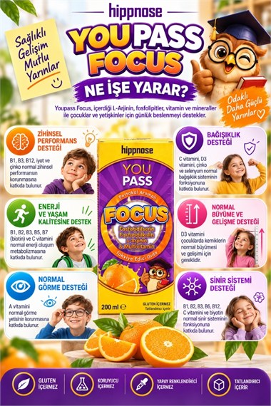 Hippnose Youpass Focus Şurup 200 ml