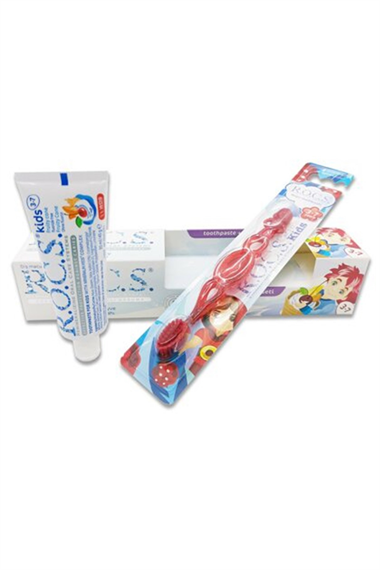 Rocs Kids 3-7 Meyve Külahı Diş Macunu+Diş Fırçası Seti