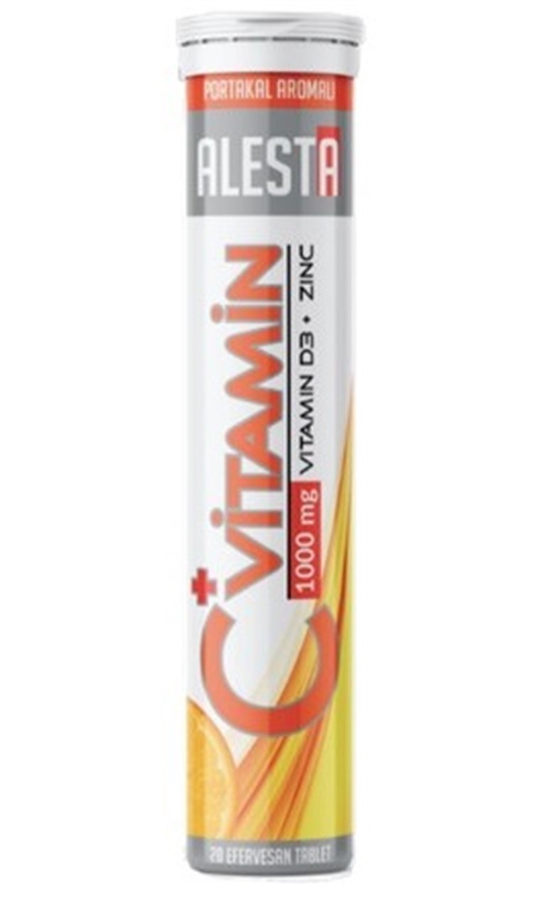 Alesta C Vitamini 1000 mg D3 Çinko 20 Efervesan Tablet