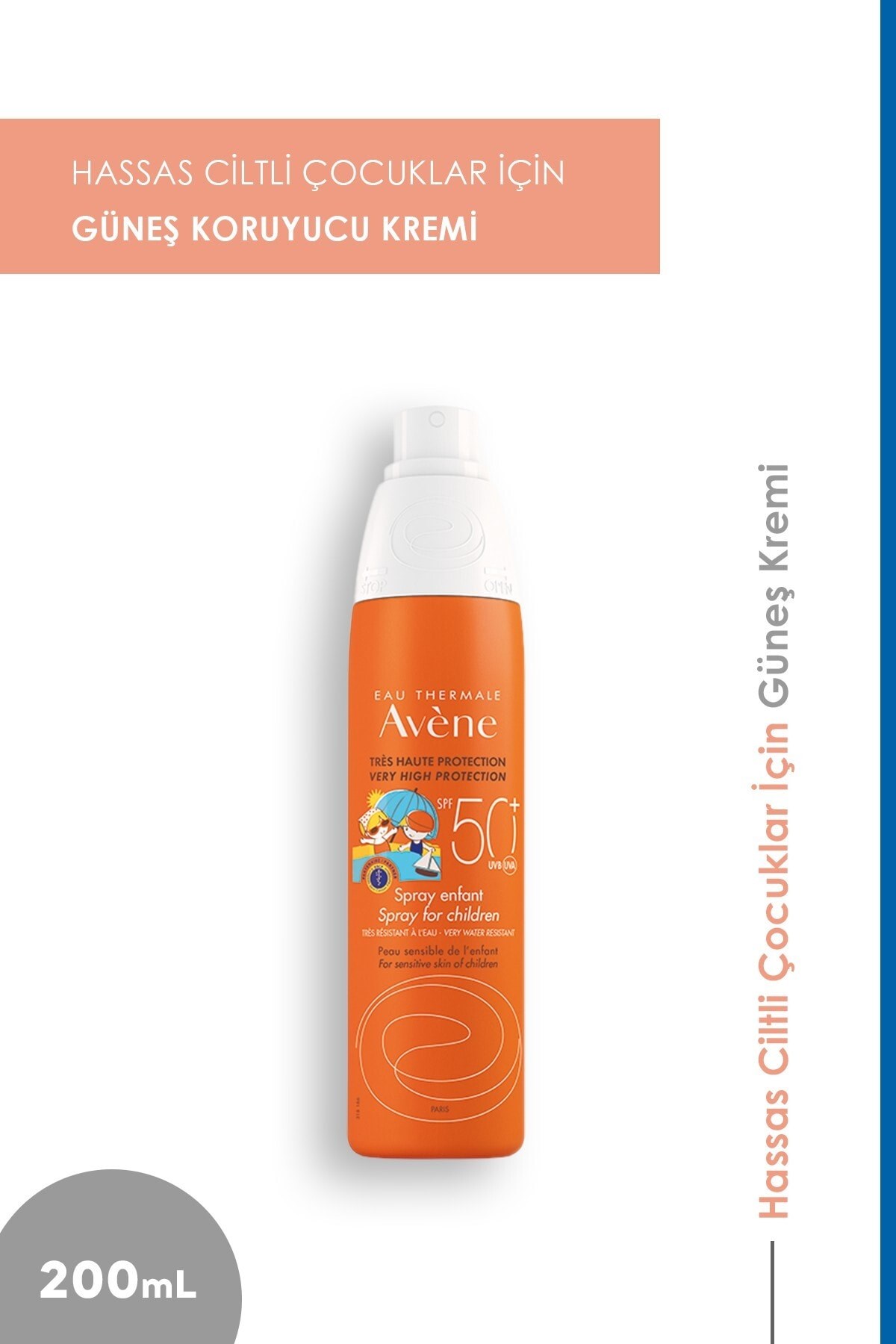 AVENE Sun Care Spf 50+ Spray For Kids 200 ml-LeylekKapida.com