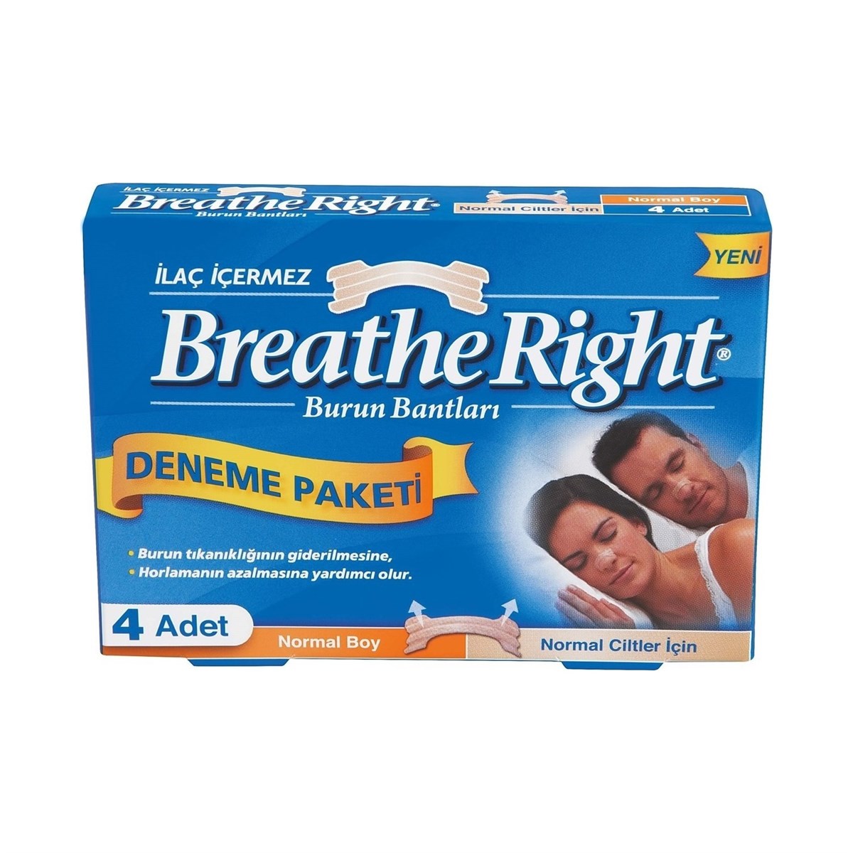 Breathe Right Normal Yetişkin Burun Bandı 4 Adet -LeylekKapıda.com