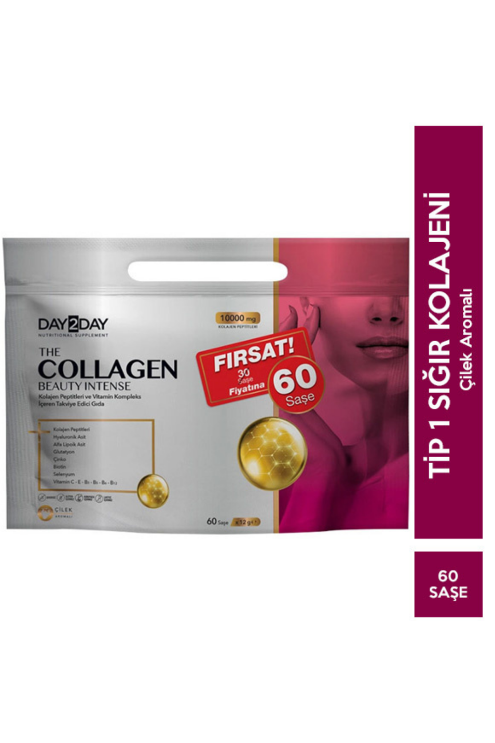 Day2Day The Collagen Beauty Intense Çilek Aromalı 60 Saşe