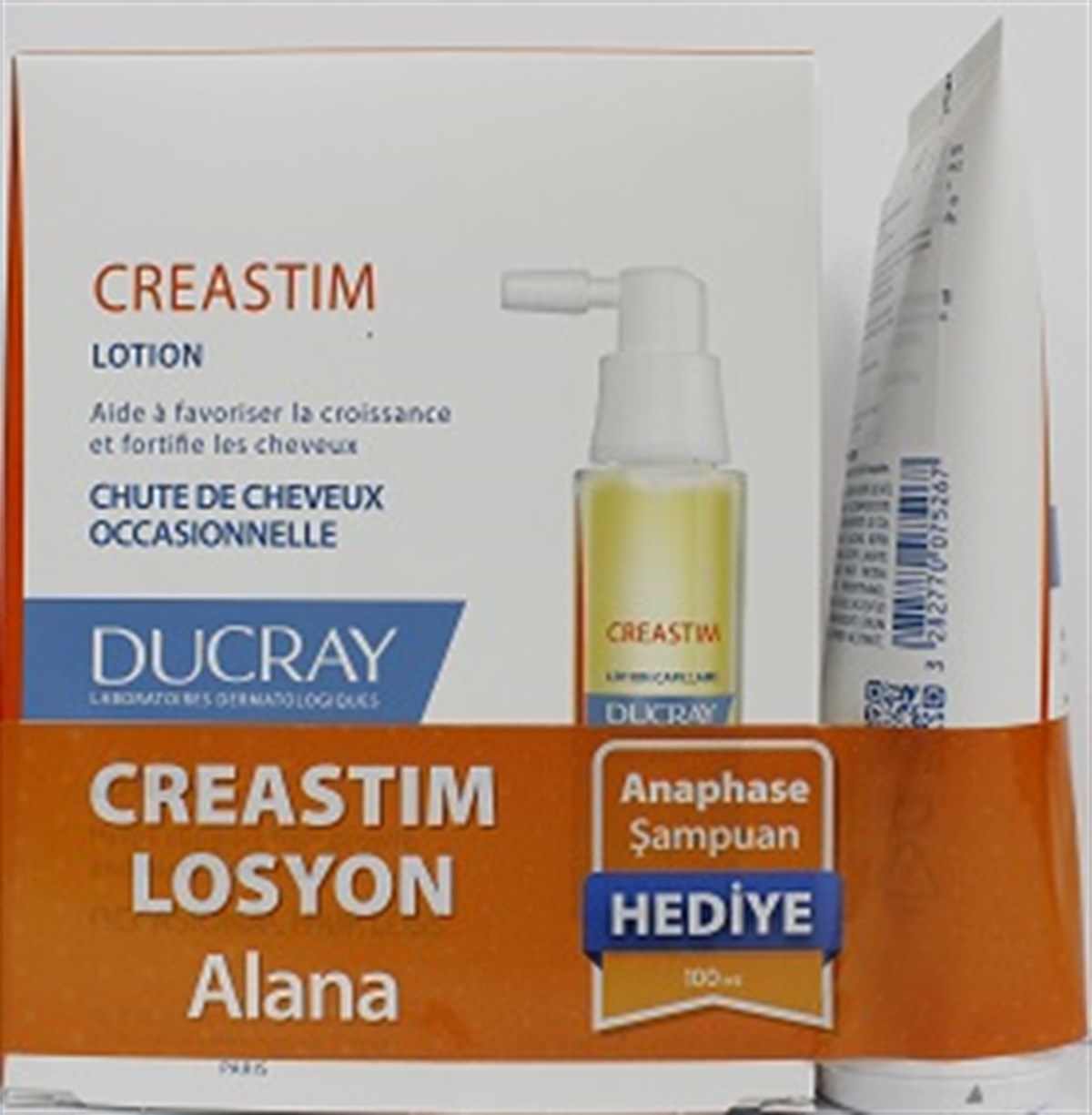 Ducray Creastim Lation Saç Dökülmesine Karşı Etkili Losyon 2 x 30 ml +  Anaphase + Şampuan 100 ml HEDİYE -LeylekKapıda.com