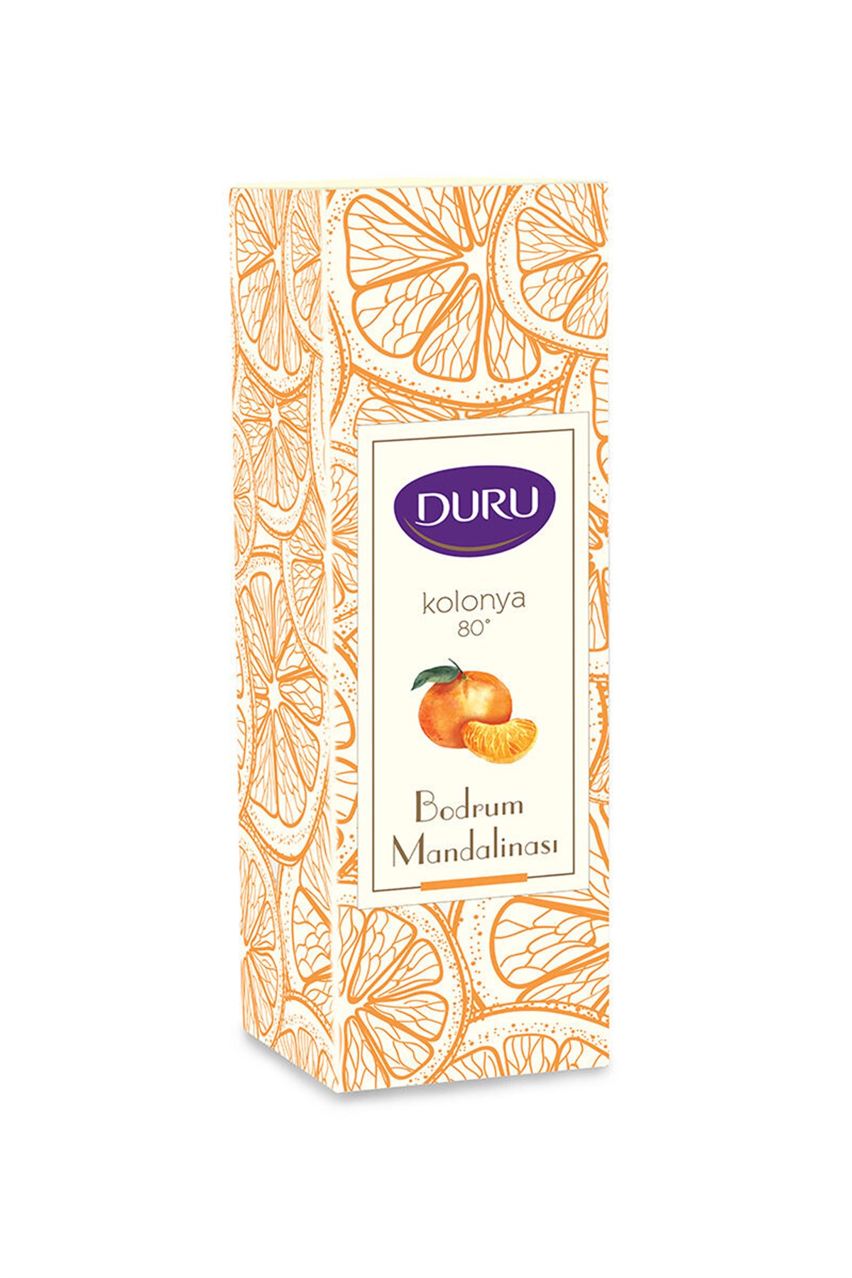 Duru Mandarin Cologne 400 Ml – Türkisches Duftwasser, Frischer Mandarinenduft, Für Haut & Raum