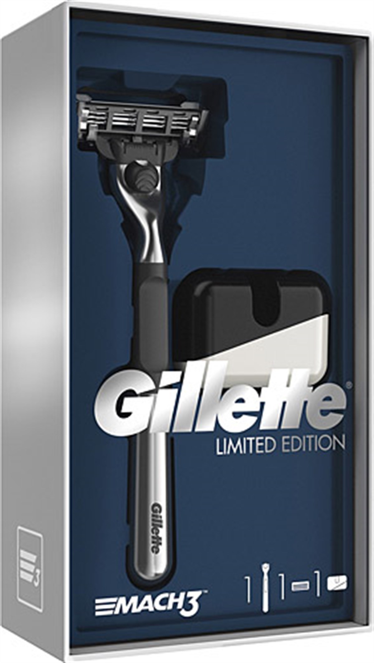 Gillette Mach3 Shaver Special Series Chrome Plated + (Shaver  Stand)-LeylekKapida.com