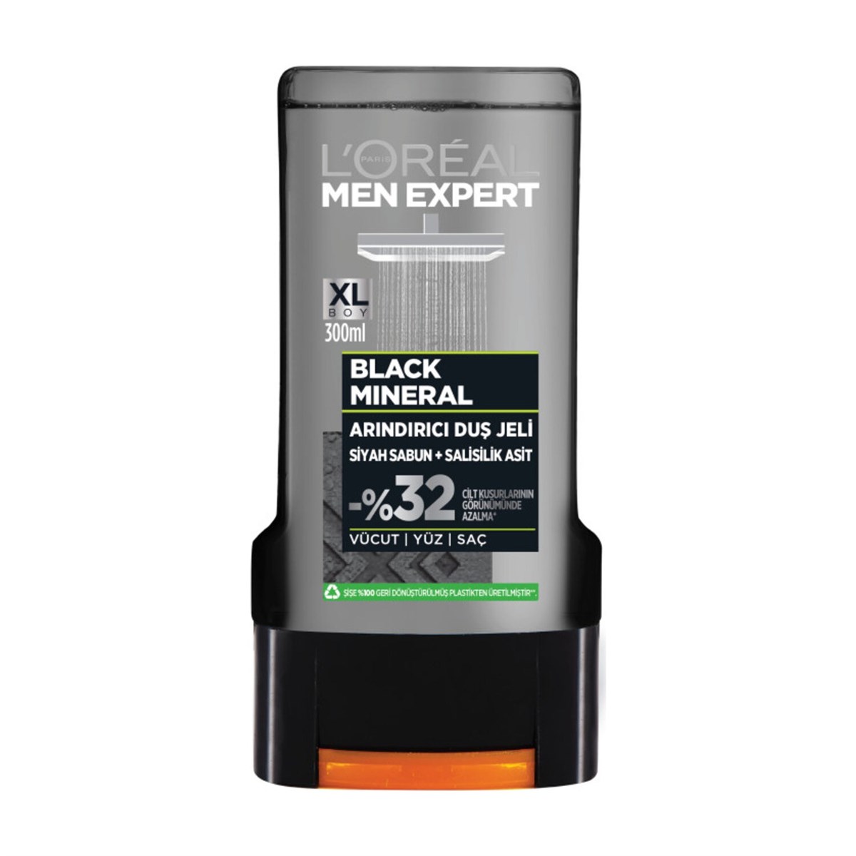 L'Oreal Men Expert Black Mineral Shower Gel 300 ml-LeylekKapida.com