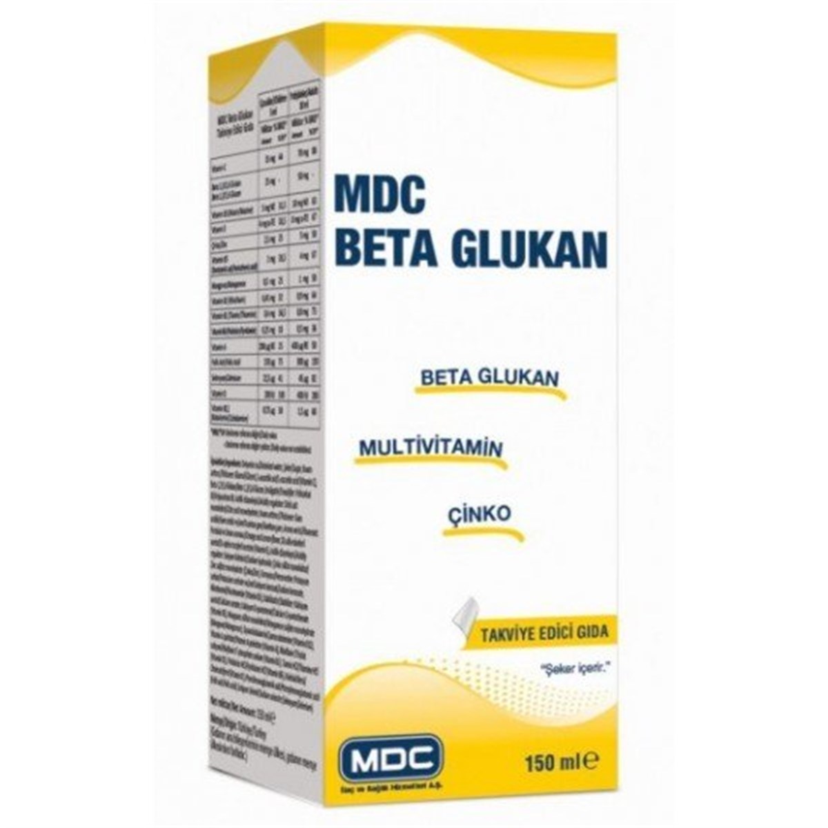 MDC Beta Glucan Multivitamin Zinc Syrup 150 ml.-LeylekKapida.com