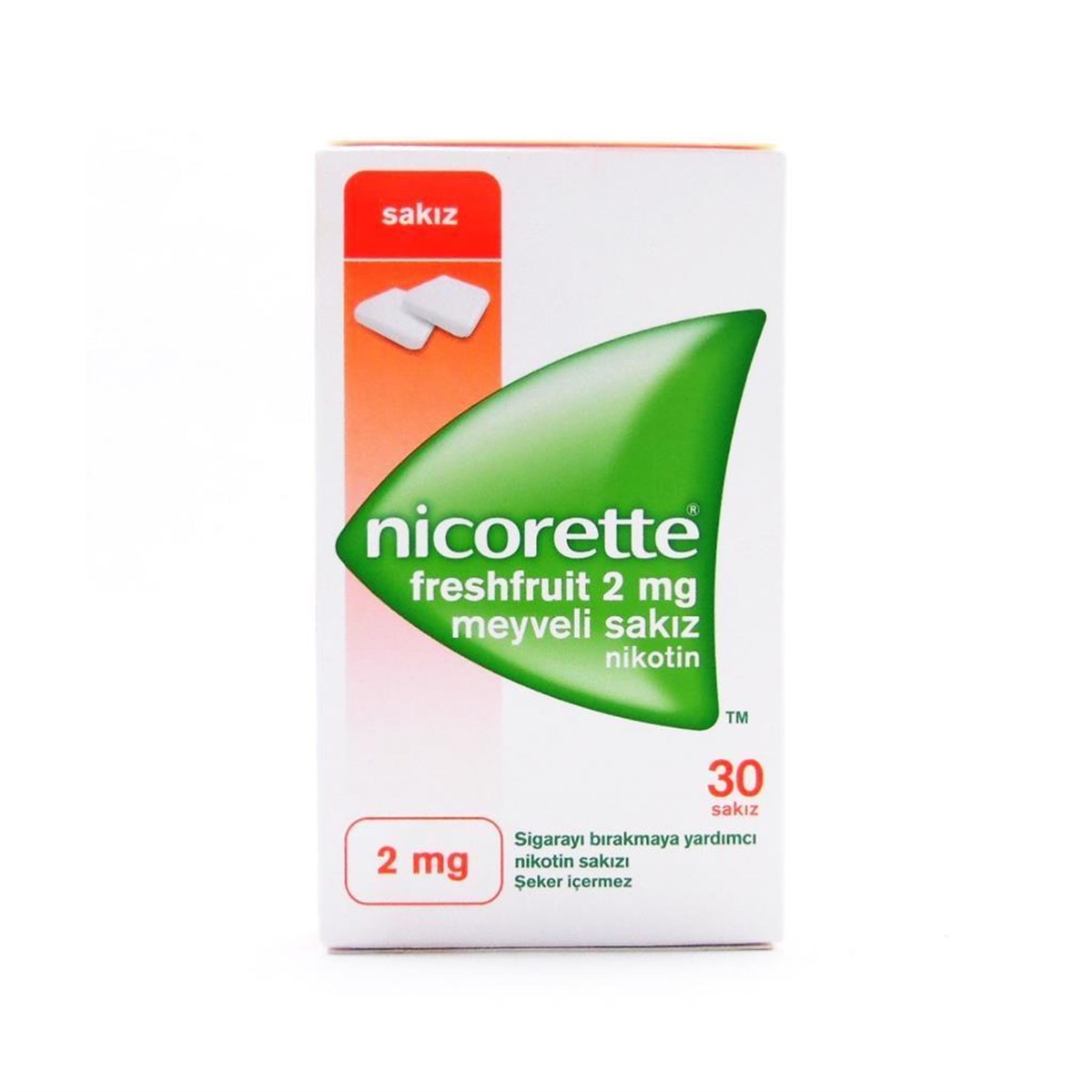 Nicorette 2 mg Meyveli Nikotin Sakızı 30 Adet -LeylekKapida.com