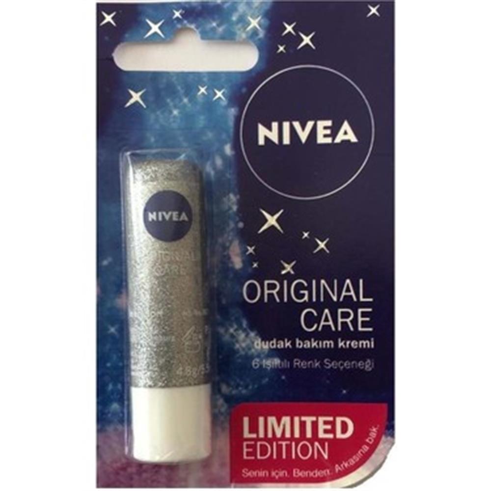 Nivea Original Care Limited Edition Dudak Bakım Kremi 5,5 ml - Gri  LeylekKapıda.com