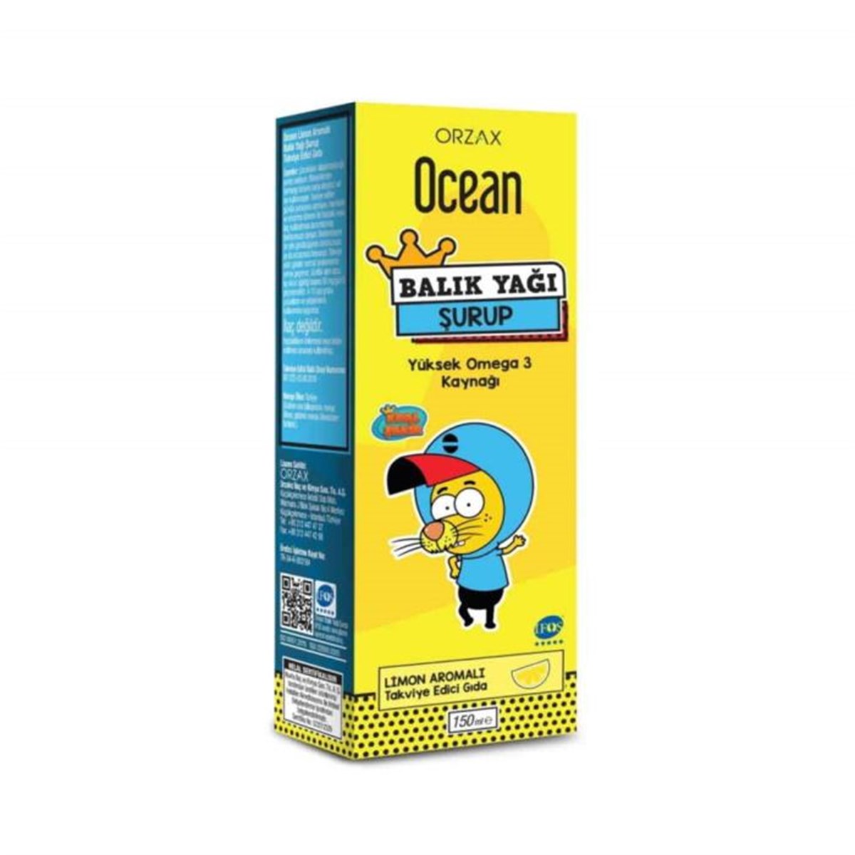 Ocean Fish Oil Syrup With Lemon Flavored 150 ml (Leith The  King)-LeylekKapida.com