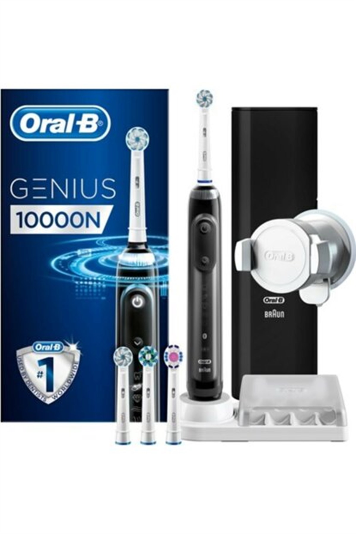 Oral-B Genius Pro 10000N Black Rechargeable Toothbrush-LeylekKapida.com
