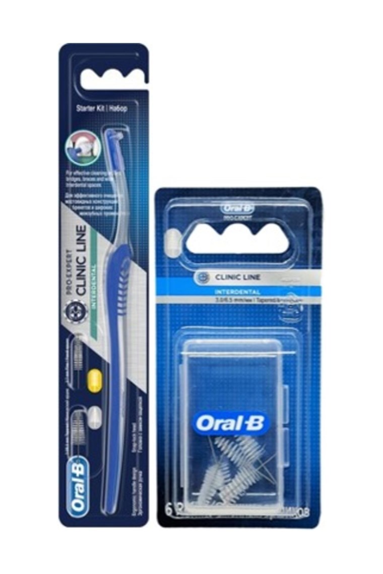 Oral-B Interdental Brush Handle with 6 Tapered Refill  Brushes-LeylekKapida.com