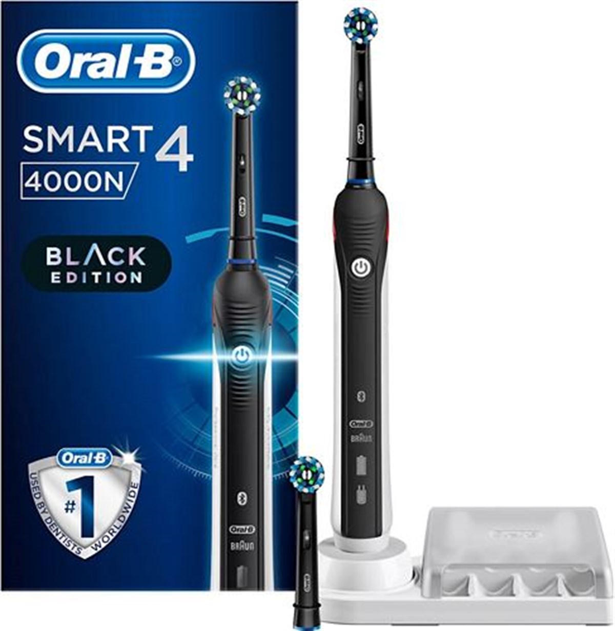 Oral-B Smart4 4000 Black Edition Rechargeable Toothbrush-LeylekKapida.com