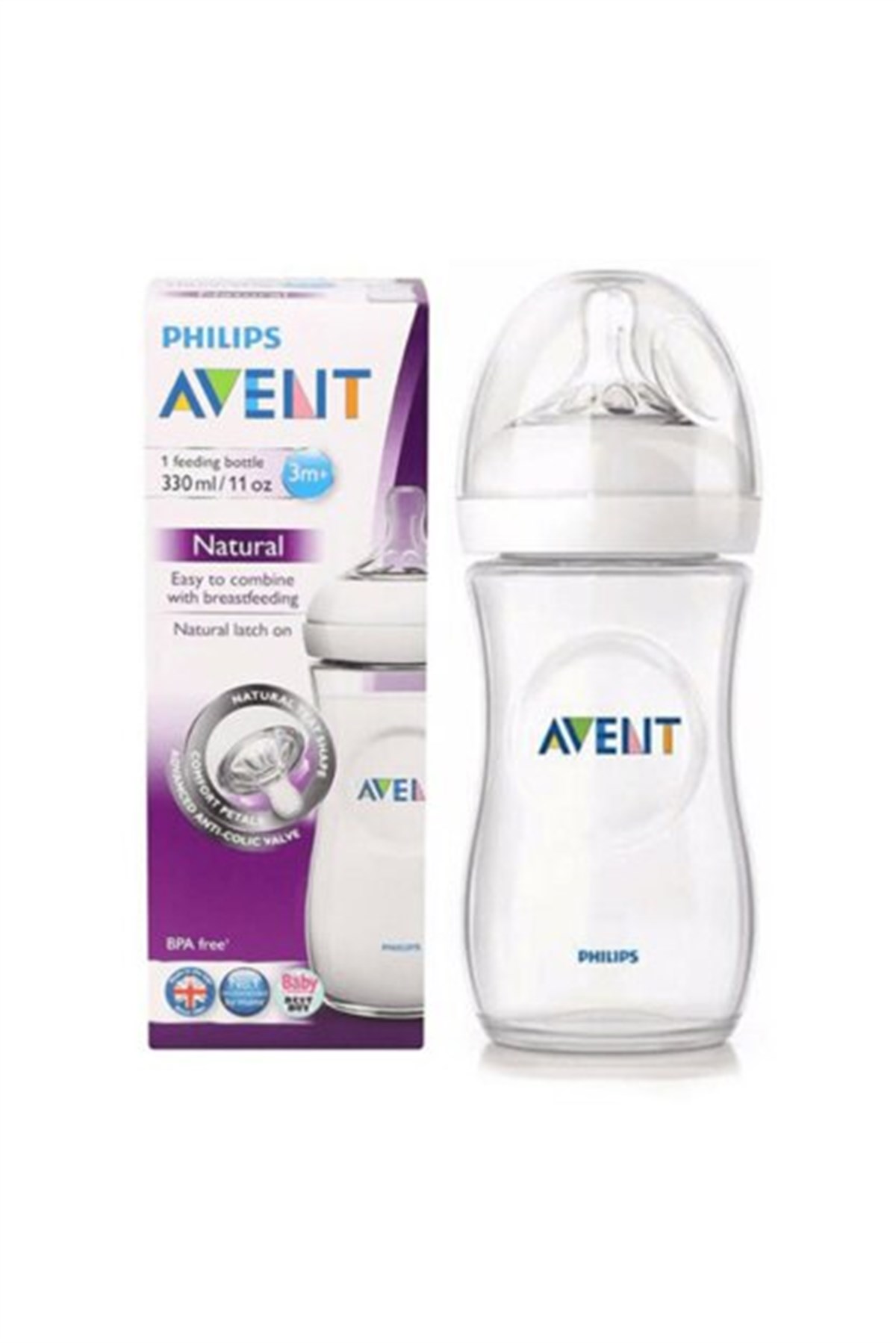 Philips Avent Natural PP Baby Bottle 330 ml, 6 M+-LeylekKapida.com