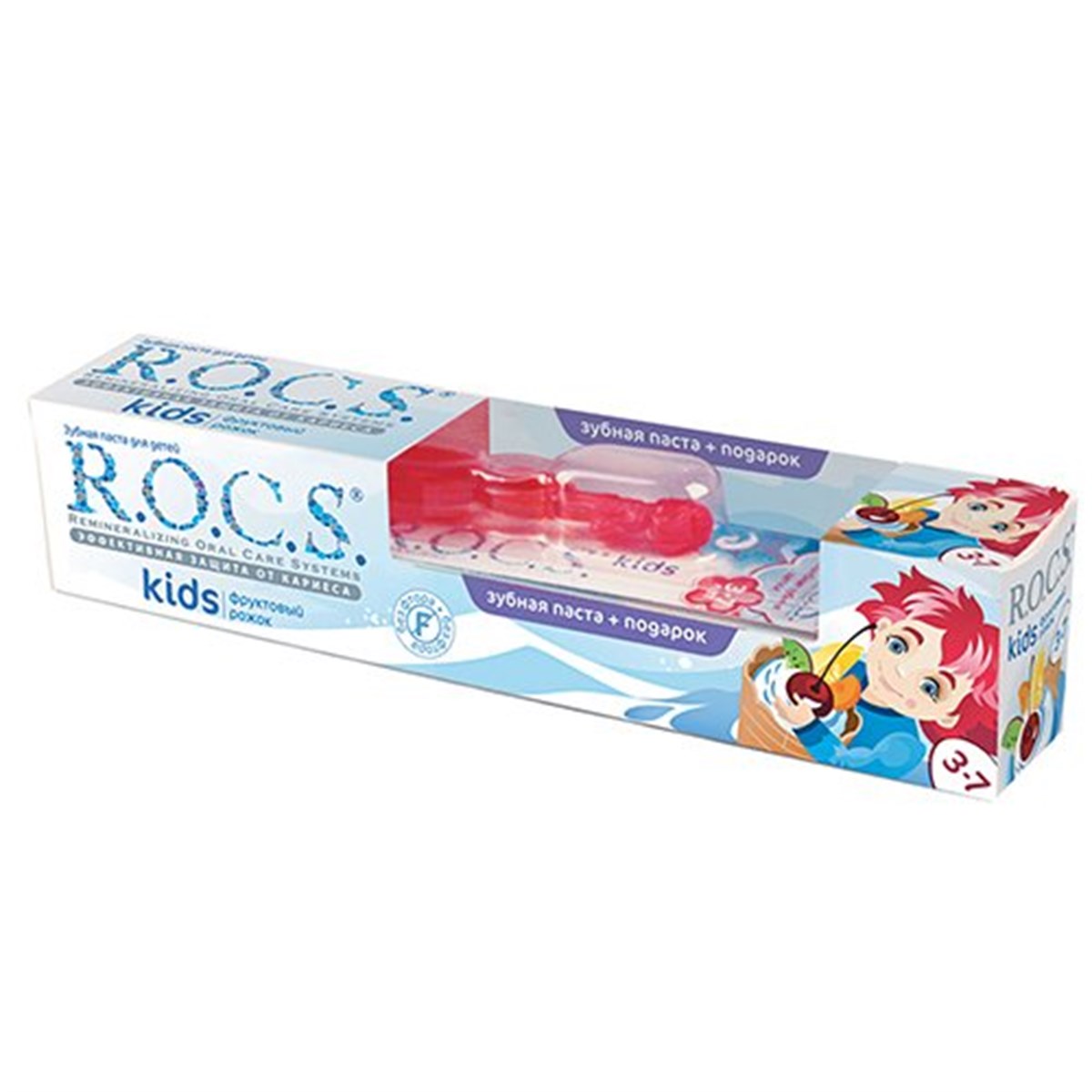 Rocs Kids Fruity Cone 3-7 Age Toohtpaste + Toothbrush-LeylekKapida.com