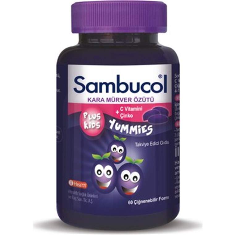 Sambucol Plus Kids Yummies 60 Çiğneme Tableti