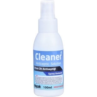 Cleaner 100 ml Antibakteriyel Solisyon El ve Cilt Dezenfektanı Sprey