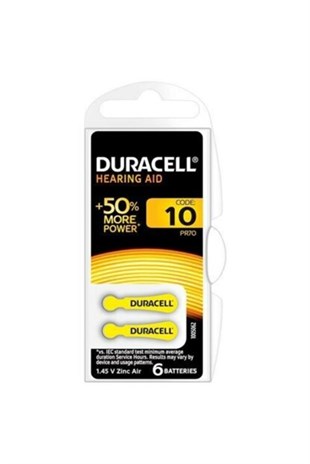 Duracell Activair Hearing Aid Batteries Size 10 (6  Batteries)-LeylekKapida.com