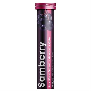 Samberry Elderberry Extract + Vitamin C + Zinc 20 Effervescent  Tablets-LeylekKapida.com