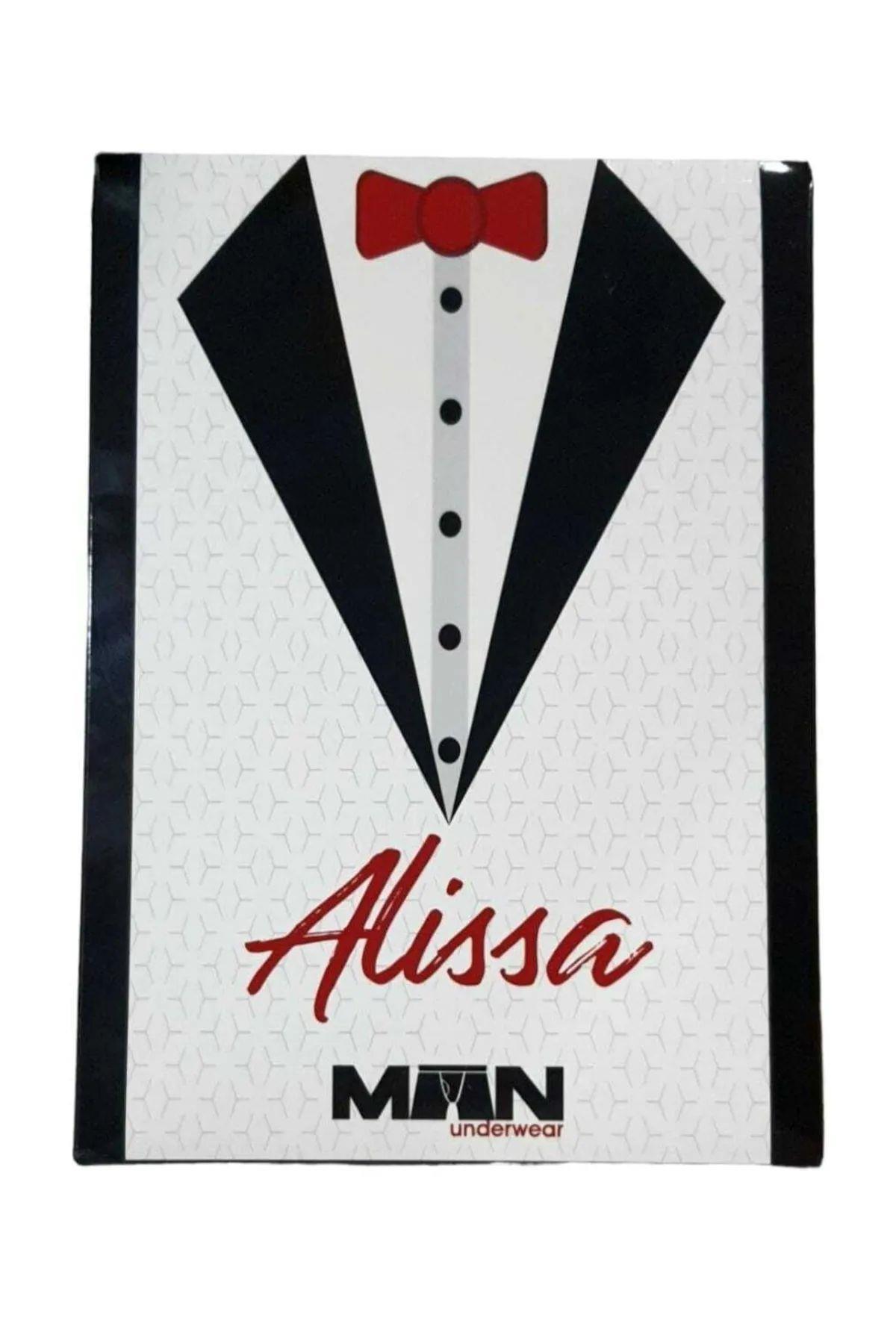 Alissa 195 Erkek Modal Atlet Boxer Takım-Siyah