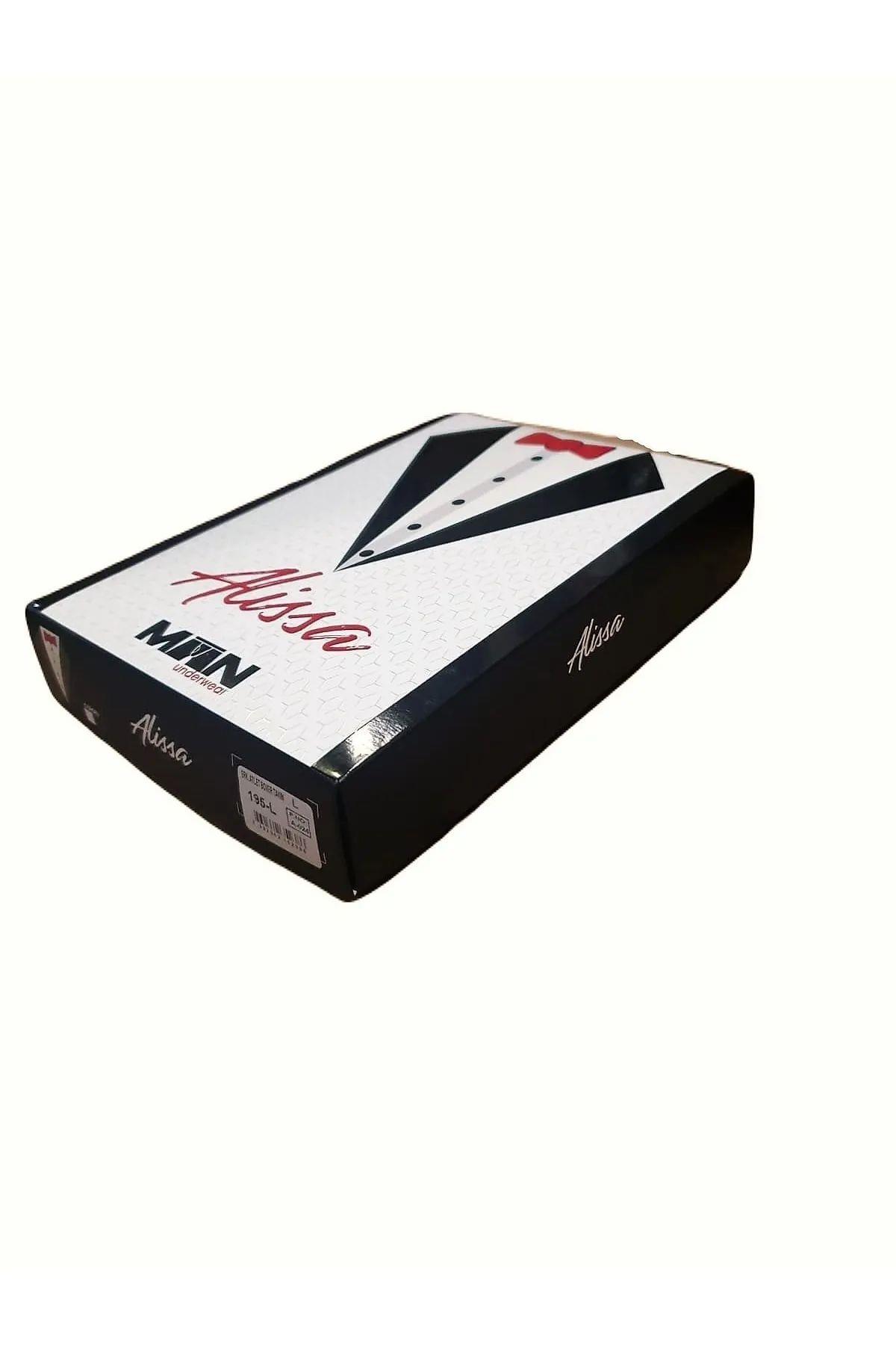 Alissa 195 Erkek Modal Atlet Boxer Takım-Siyah