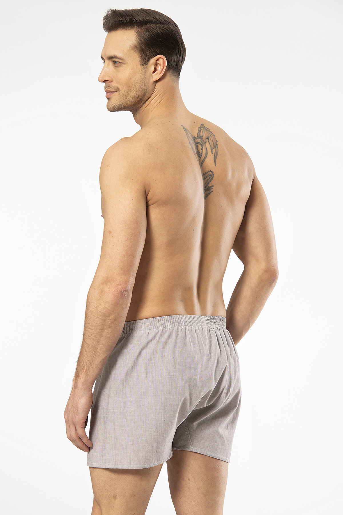 Cacharel 1113 Erkek Poplin Boxer-Kahverengi