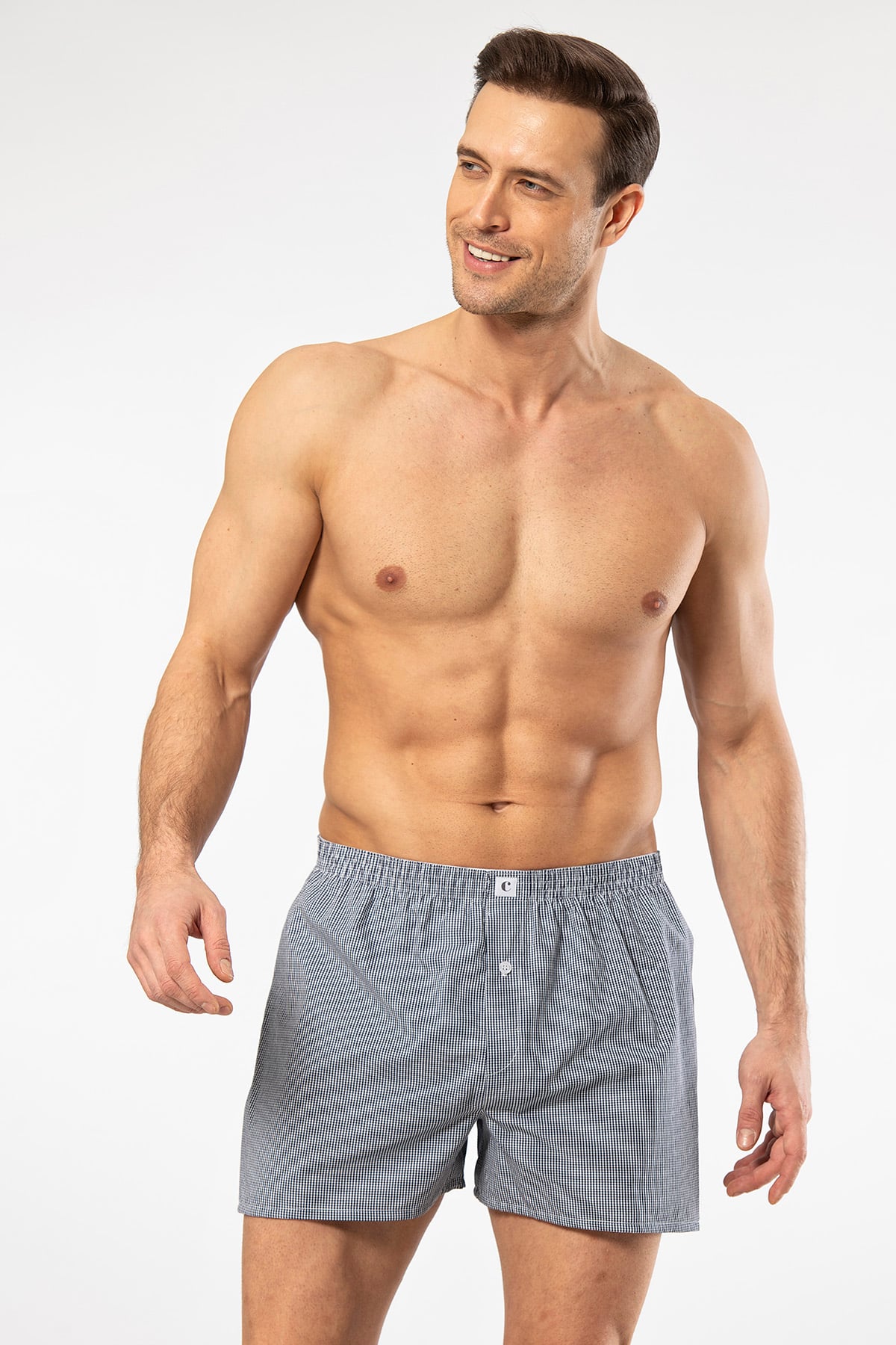 Cacharel 1113 Erkek Poplin Boxer-Lacivert