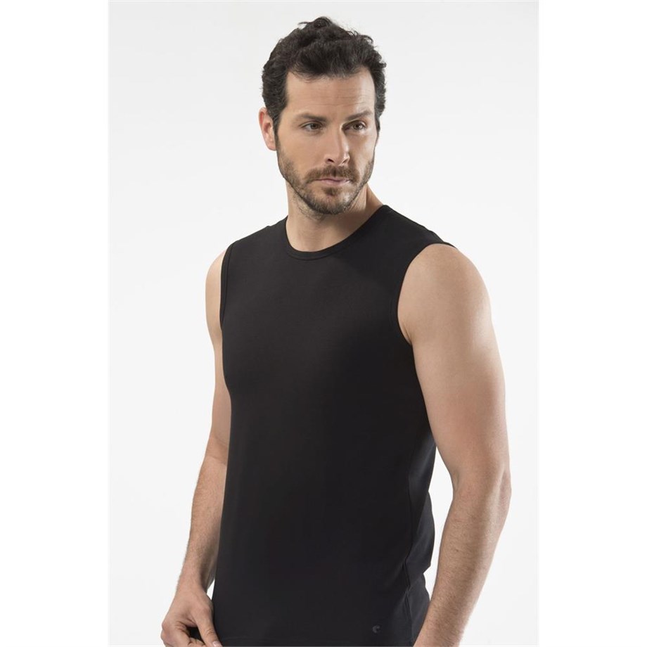 Cacharel 1303 Spor Erkek Bisiklet Yaka - Siyah