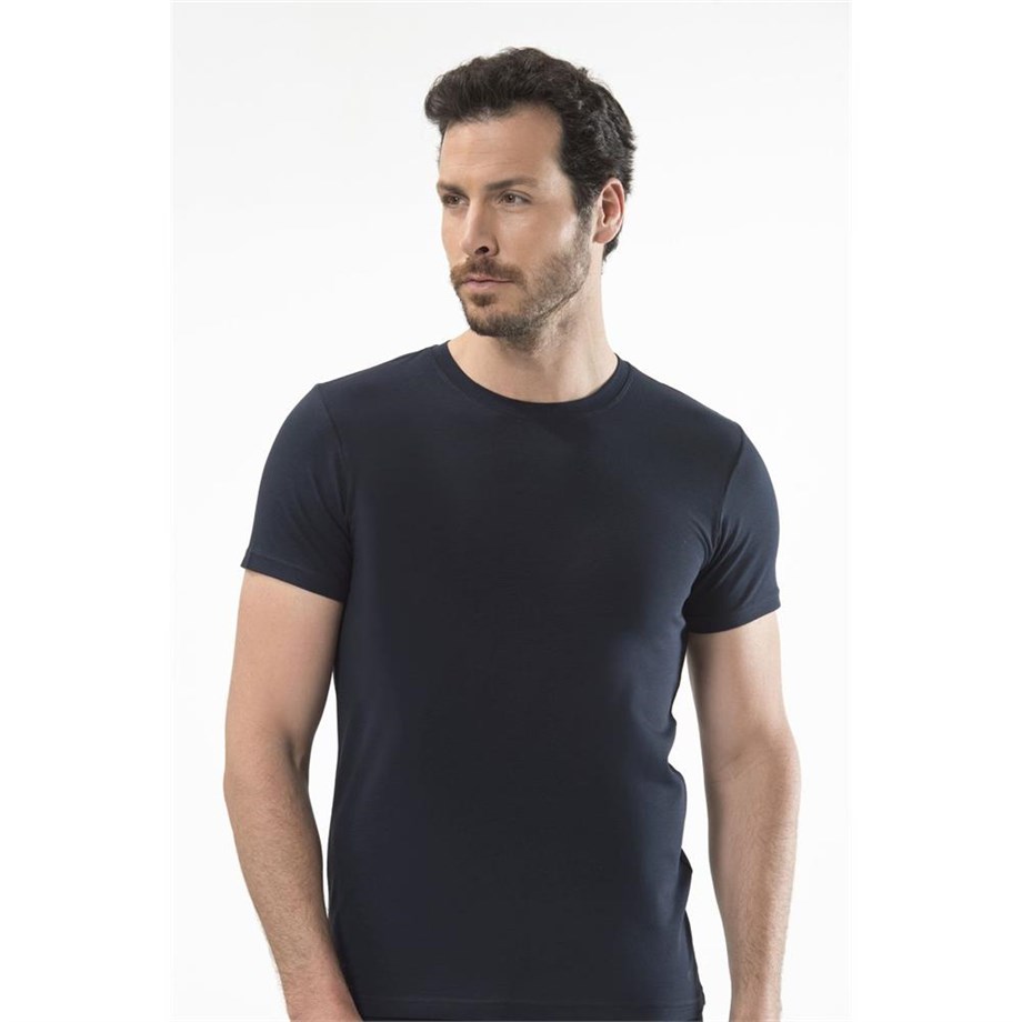 Cacharel 1307 O Yaka Kısa Kollu Erkek T-Shirt - Lacivert