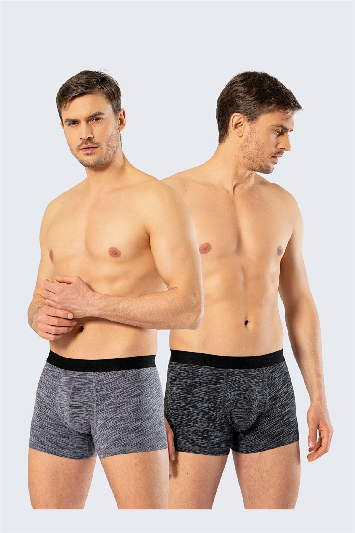 Cacharel 1324 İkili Boxer - Gri/Siyah