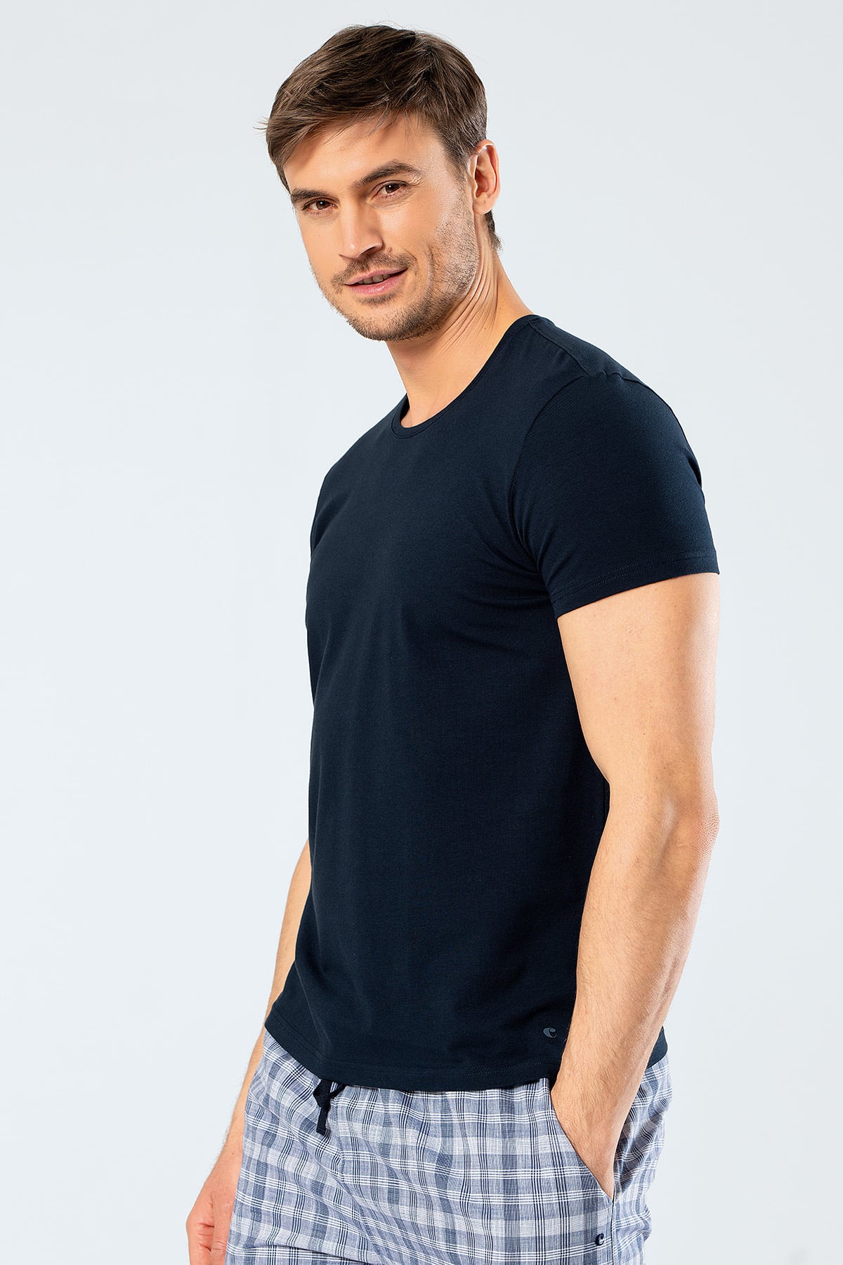 Cacharel 1331 O Yaka Kısa Kollu Erkek T-Shirt - Lacivert