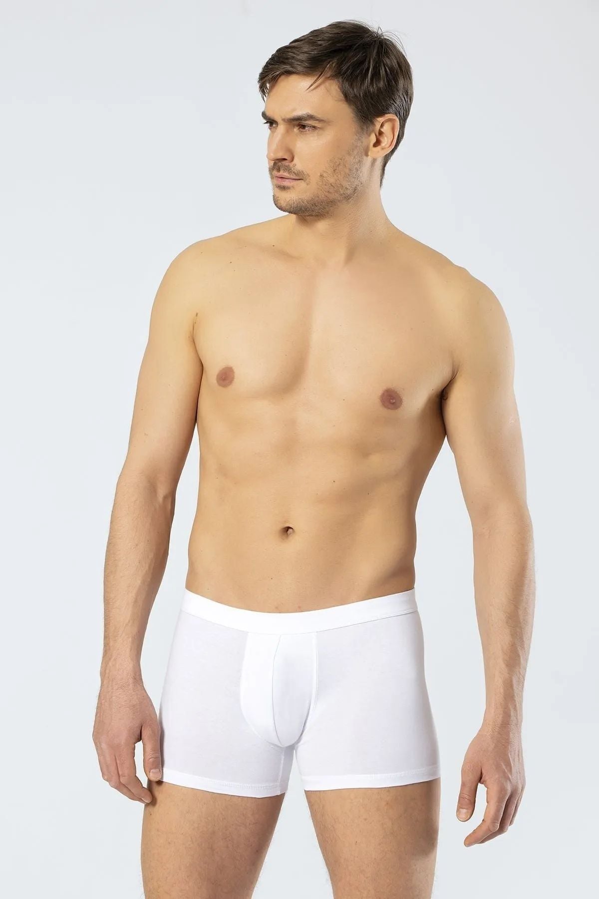 Cacharel 1335 Erkek Bel Bantlı Likralı Boxer-Beyaz