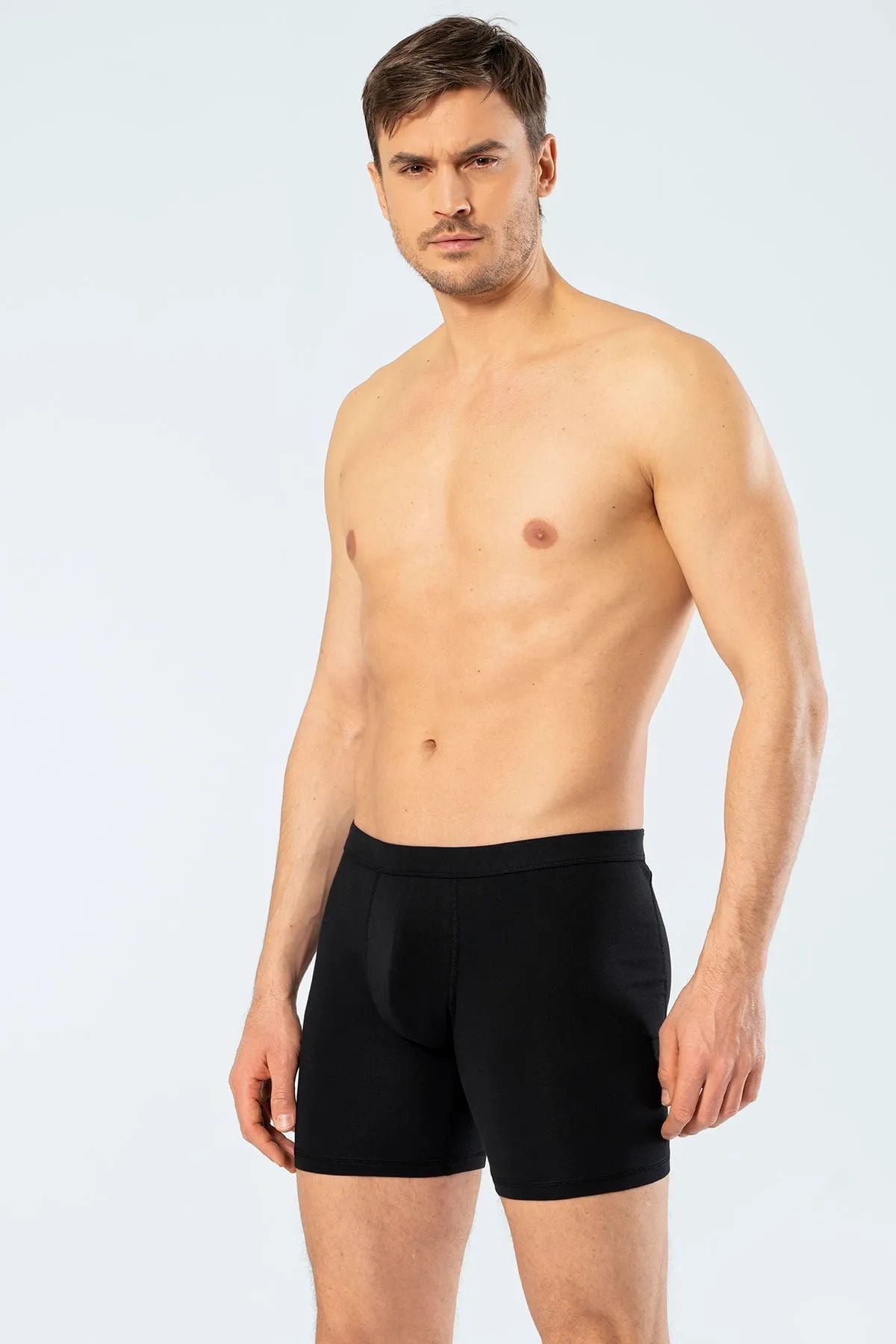 Cacharel 1335 Erkek Bel Bantlı Likralı Boxer-Siyah