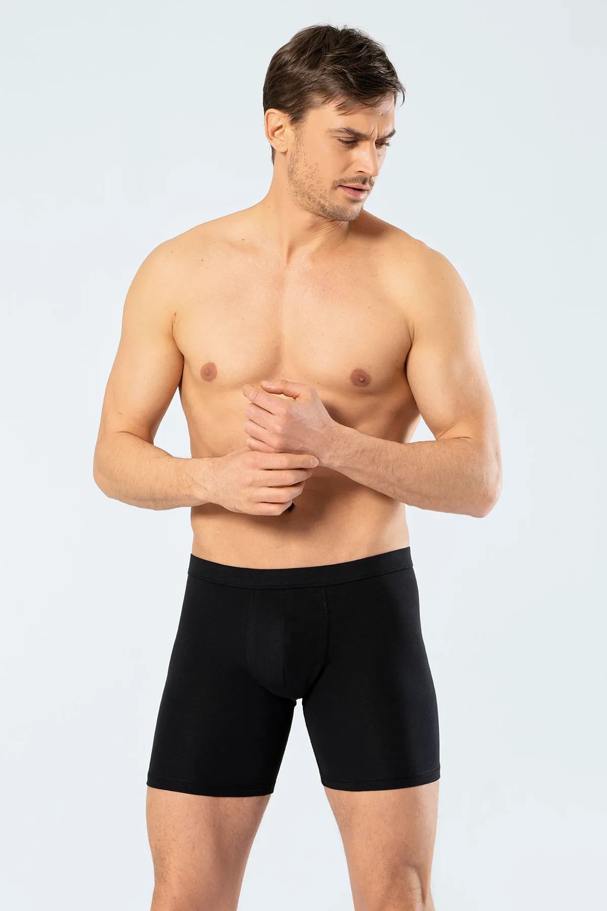 Cacharel 1335 Erkek Bel Bantlı Likralı Boxer-Siyah