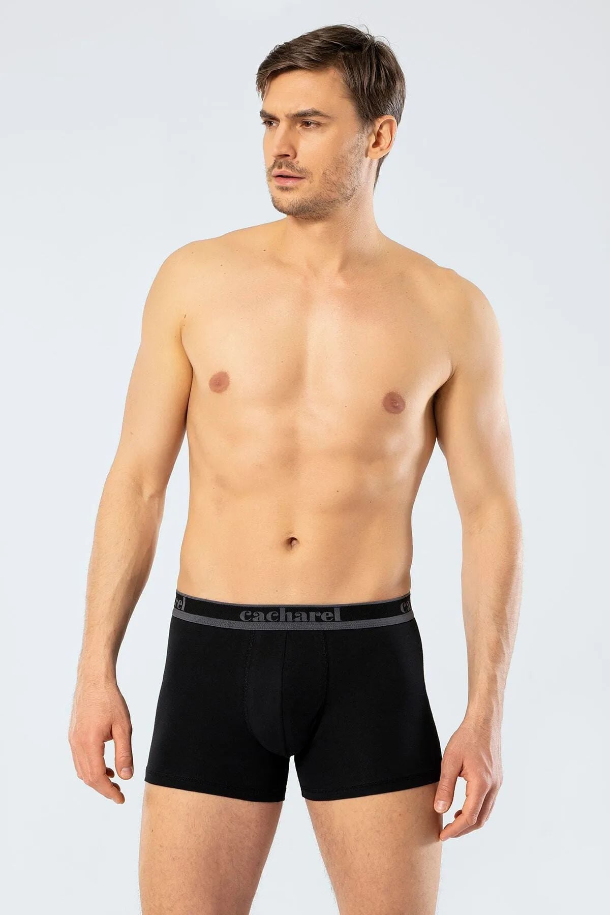 Cacharel 1337 Erkek 3lü Likralı Boxer-Siyah&Antrasit&Gri