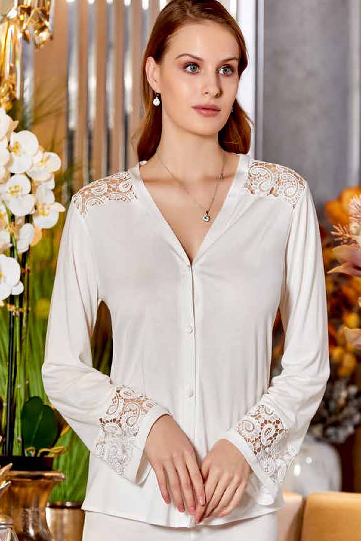 Çeyizlik Dantelli Penye 6lı Set