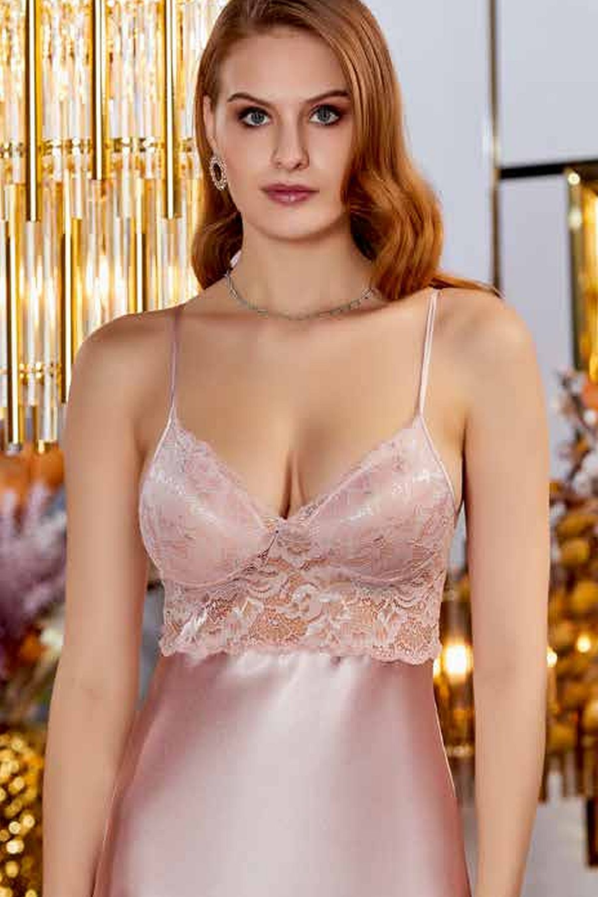 Çeyizlik Dantelli Saten 6lı Set