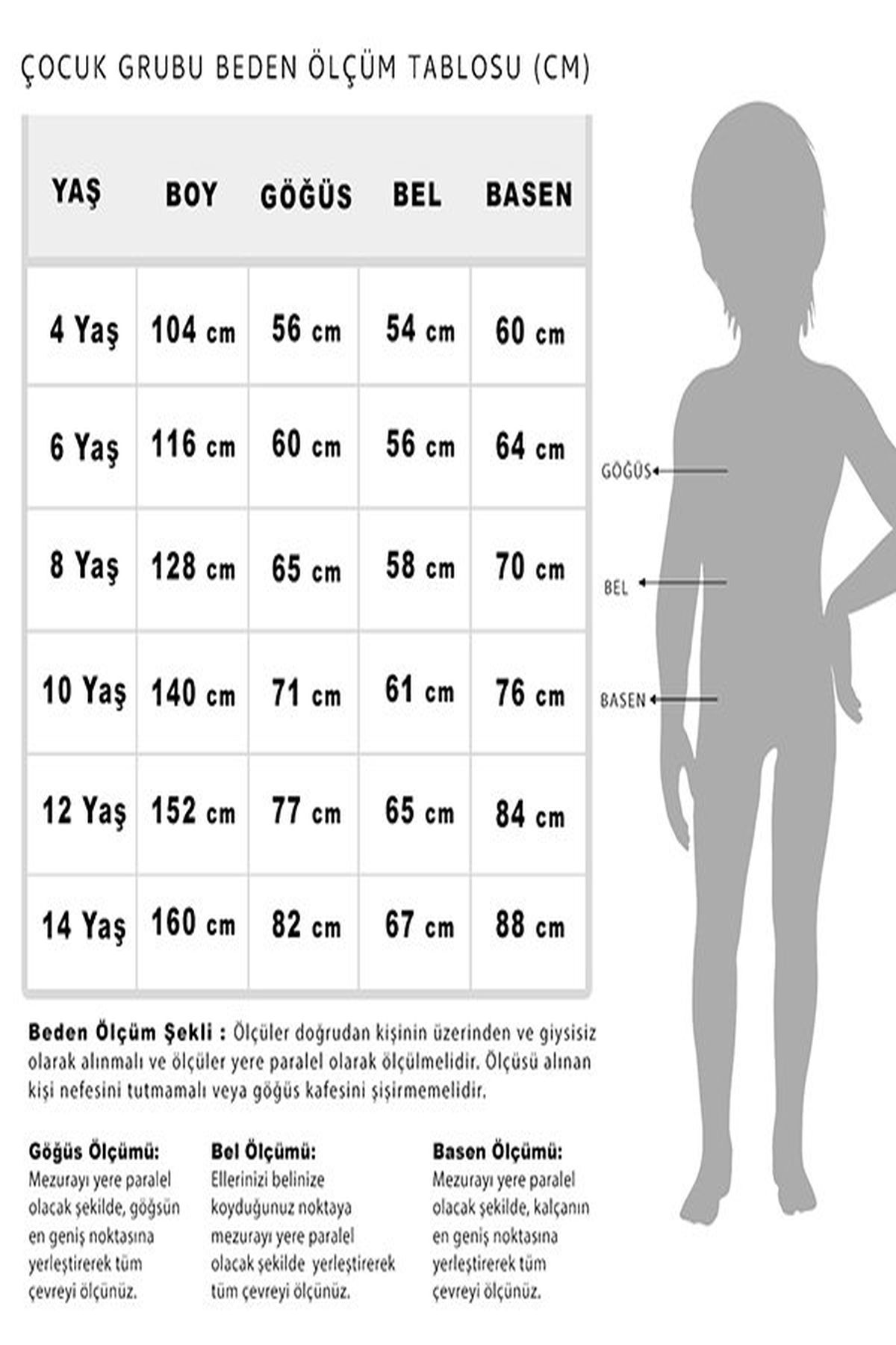 Cossy by Aqua 26452 Kız Çocuk Uzun Kollu Bisiklet Yaka Paçası Bantlı Pijama Takım-Çizgili